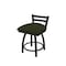 Holland Bar Stool Co 18" Low Back Swivel Vanity Stool, Black Wrinkle, Canter Pine Seat 41118BW010 - alternate 1